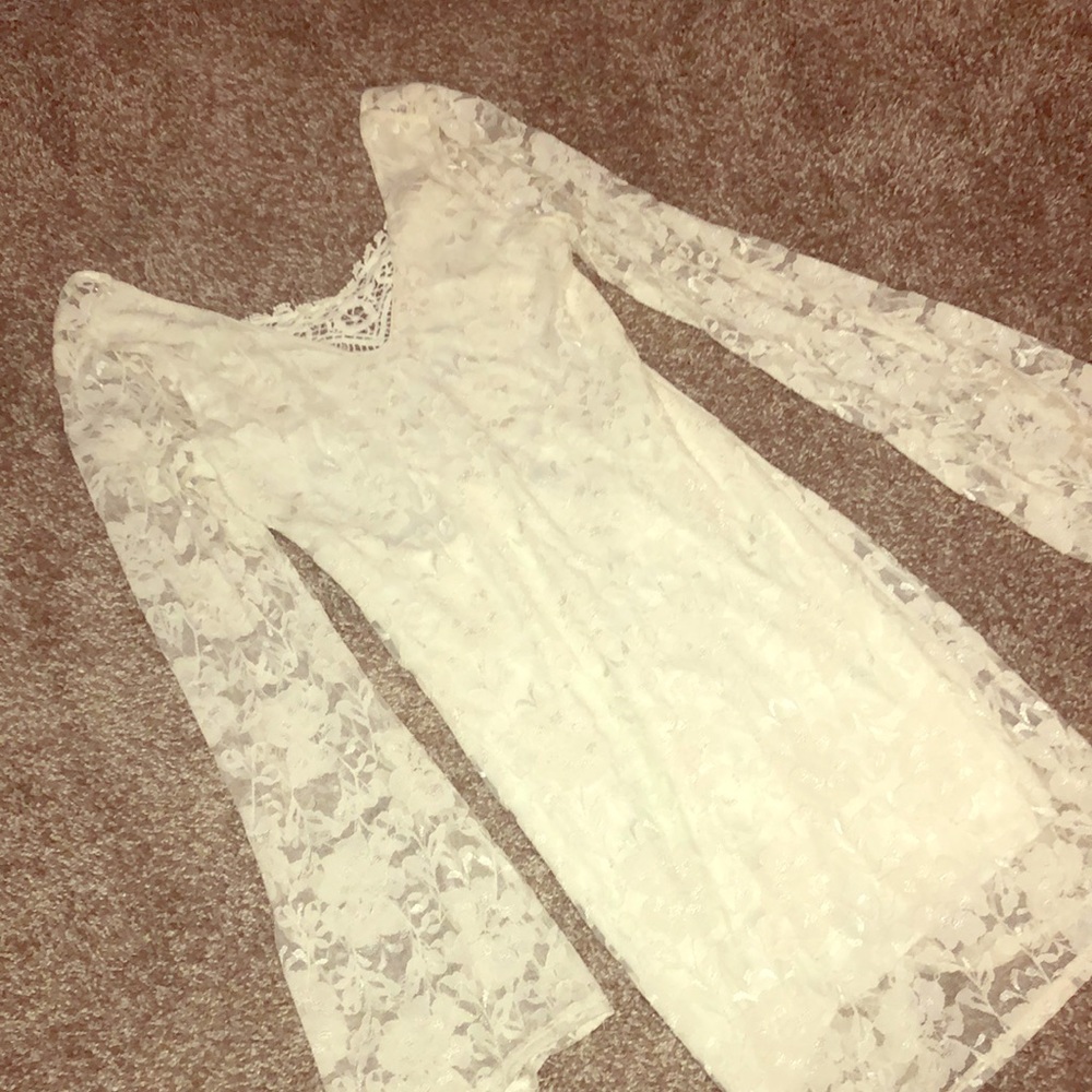 Lace White Dress